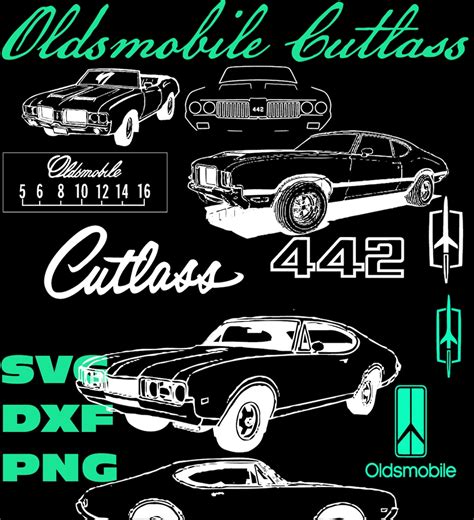 1972 Cutlass Oldsmobile 444 Svg, Dxf and Png File Ready to Cut on a Cameo or Cricut for Adhesive ...