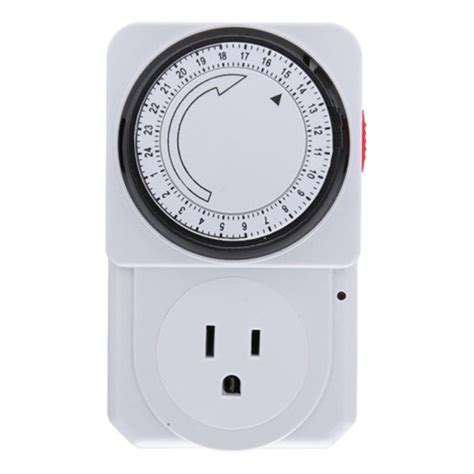 Mechanical Plug-In Timer 24 Hour programmable for Light Fixtures and Fans