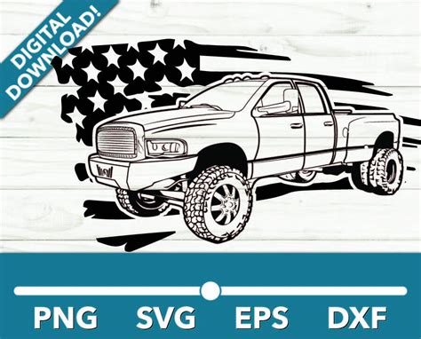 Pickup Truck Offroad Lifted Trucks SVG, Pickup Truck Clipart, Pickup ...