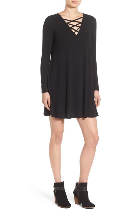 Love, Fire Long Sleeve Rib Knit Dress | Nordstrom