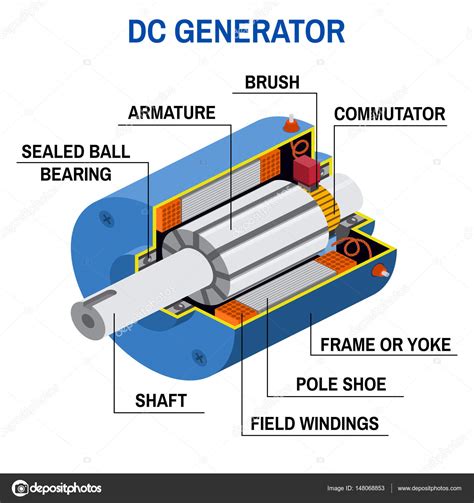 Dc generator cross diagram. Stock Vector Image by ©serdiuk.igor.gmail ...