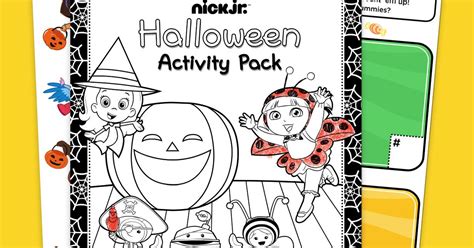 Nick Jr. Halloween Activity Pack | Nickelodeon Parents