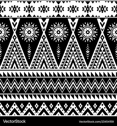 Tribal ethnic seamless pattern Royalty Free Vector Image