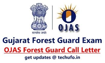 OJAS Gujarat Forest Guard Call Letter 2024 Download Link (Out) @ojas ...