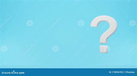 Question Mark on a Blue Background. 3d Rendering Stock Illustration ...