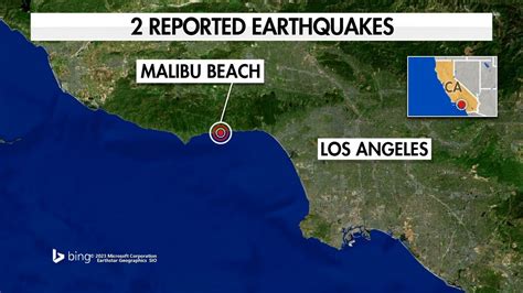 4.2 magnitude California earthquake, aftershock shake Malibu Beach area ...