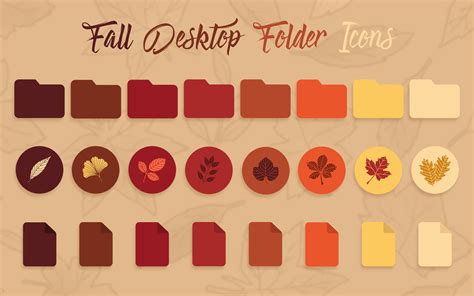 Fall Desktop Folder Icons Aesthetic - Mac Folder Icons Aesthetic 🍁