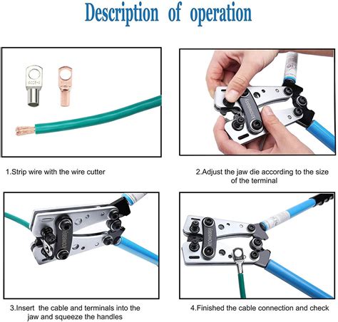 Cable Lug Crimping Tool for Heavy Duty Wire Copper Lugs - knoweasy