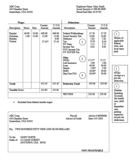 3+ Check Stub Templates - PDF, DOC