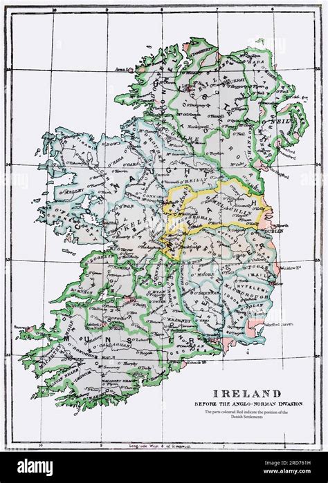 A map of Ireland showing the tribal names prior to the 12th Century ...