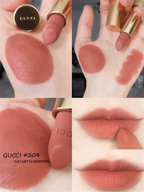 Gucci 208 They Met in Argentina, Rouge à Lèvres Mat Lipstick | QX Glamour