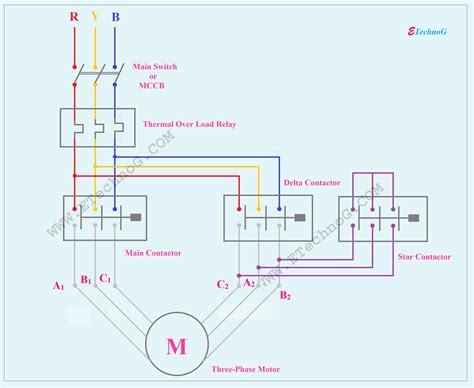 Star Delta Starter Power Circuit Diagram