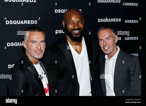 Dan Caten, Tyson Beckford and Dean Caten attends the DSQUARED2 Grand Opening Party held at The ...