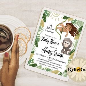 Tarzan Baby Shower Invitation, Jungle Baby Shower Invitation, Fairytale ...