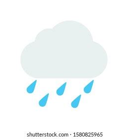 Cloud Rain Vector Emoji Symbol Illustration Stock Vector (Royalty Free ...