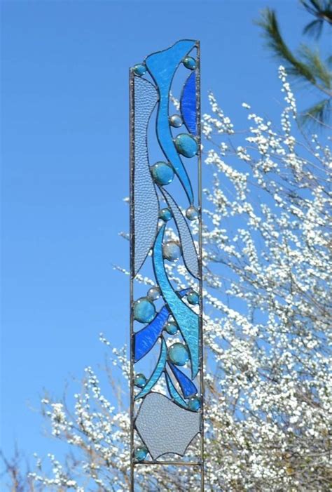 Stained Glass Yard Art for Your Garden Decor. 'Bubbling Spring'