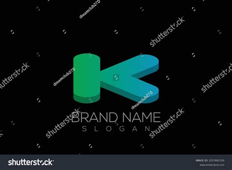 3d K Logo Vector Gradient 3d Stock Vector (Royalty Free) 2257681359 ...