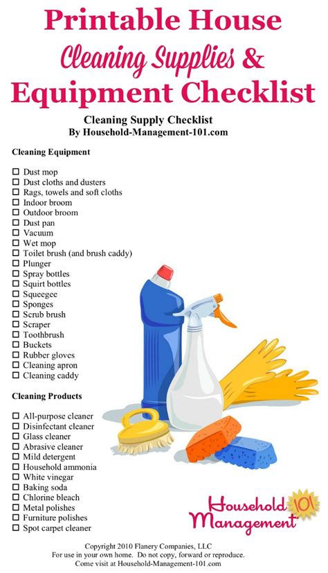 House Cleaning Supplies & Equipment Checklist: What You Need For Your Home