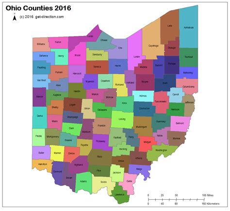 Ohio County Map With Numbers
