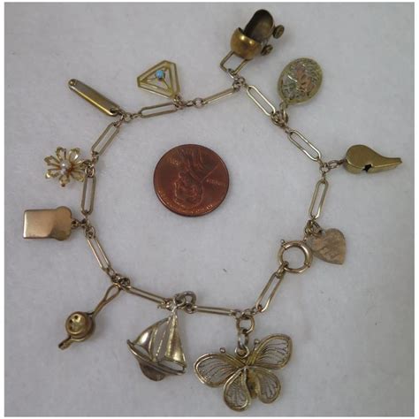 Vintage Gold Filled Charm Bracelet | Charm bracelet, Vintage gold ...