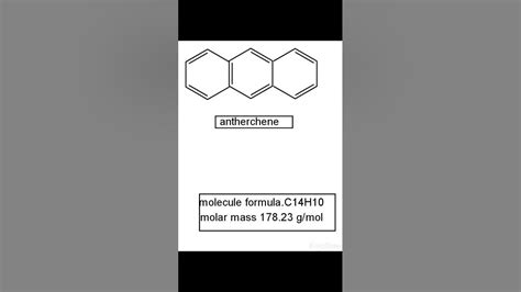 anthracene structure formula #chemistry #shorts #chemistrynotes #chemistrylovers - YouTube