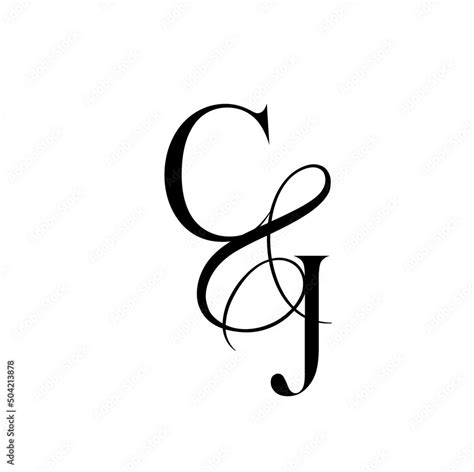 jc, cj, monogram logo. Calligraphic signature icon. Wedding Logo Monogram. modern monogram ...