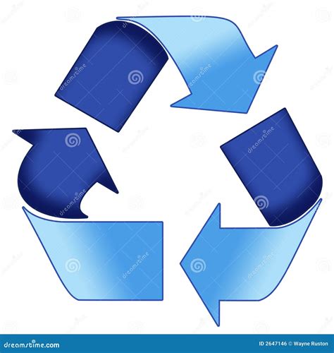 Blue Recycle symbol stock illustration. Illustration of symbol - 2647146