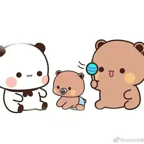 Bear and Panda a Cute Family | Love Quotes True Relationships | Cute ...