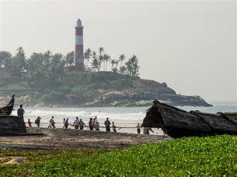 Kovalam Lighthouse, Kerala, India Stock Image - Image of ocean ...