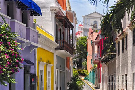 Colorful Street Of Old San Juan Photograph by George Oze