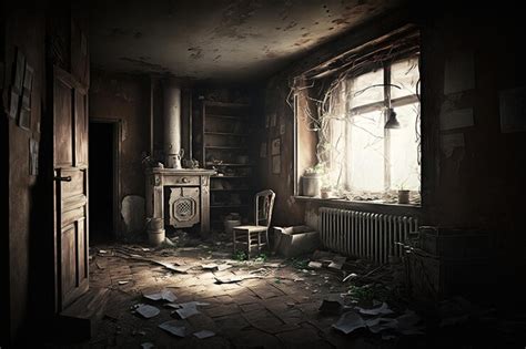 Premium Photo | Broken old and abandoned house interior