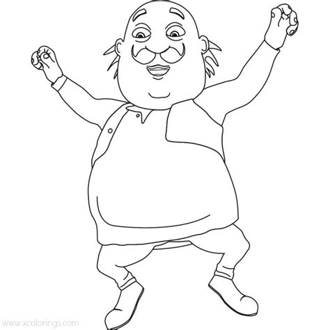 Motu Patlu Coloring Pages Hand Drawing - XColorings.com