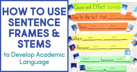 Using Sentence Frames to Develop Academic Language