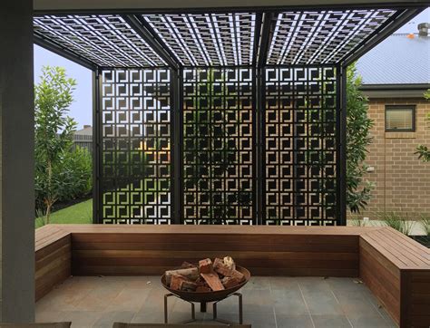 Pergola/privacy screen made using decorative screens. These are QAQ Decorative Screens & Panel's ...