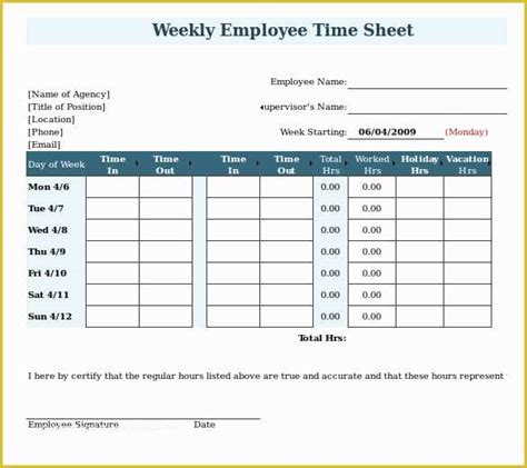 Payroll Template Excel Free Of 20 Payroll Timesheet Templates & Samples Doc Pdf ...