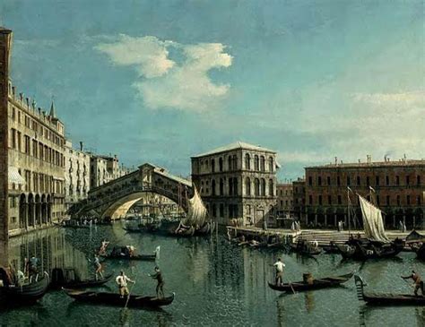 Il Ponte di Rialto - Canaletto - oil painting reproduction - China Oil Painting Gallery