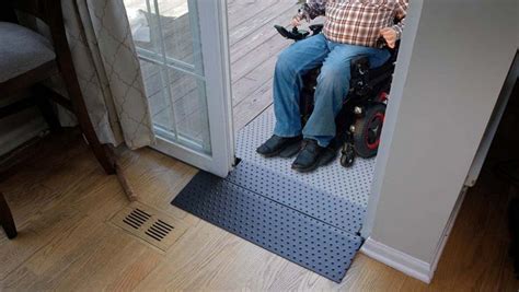 Doorway Threshold Ramps for Wheelchairs, Walkers, Scooters | Wheelchair ramp design, Threshold ...