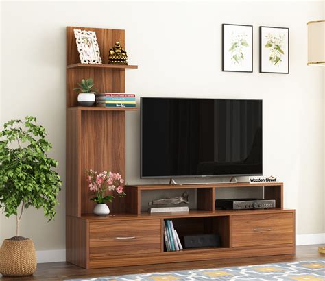 Buy Nia Tv Unit (Exotic Teak Finish) Online in India at Best Price - Modern TV Units and Stands ...