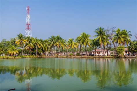 Palms and Buildings at Hiron Point in Sundarbans, Banglades Stock Image - Image of environment ...