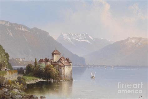 Chillon Castle Painting by MotionAge Designs - Pixels