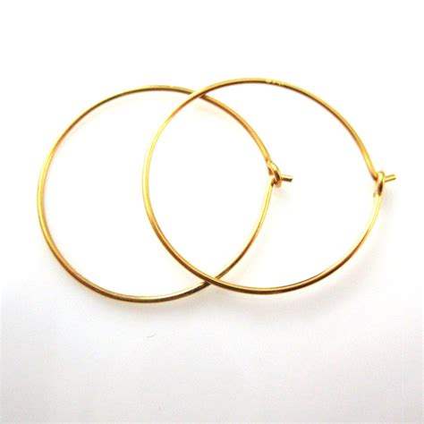 22K Gold plated over 925 Sterling Silver Findings - Simple Earring ...