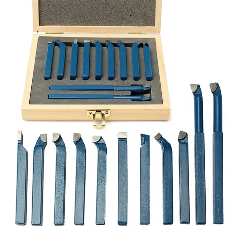 11pcs Mini Carbide Lathe Tool Set 5/16" Tip Metal Cutting Turning Boring CNC Tools Bit-in ...