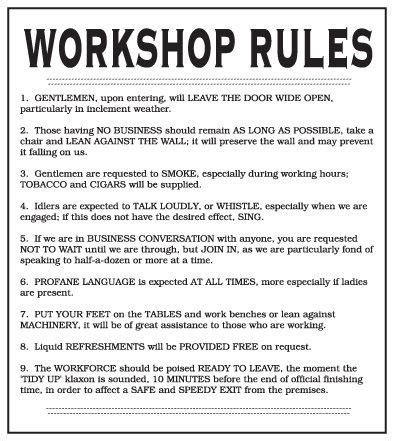 workshop rules | Group work, Workshop, Rules