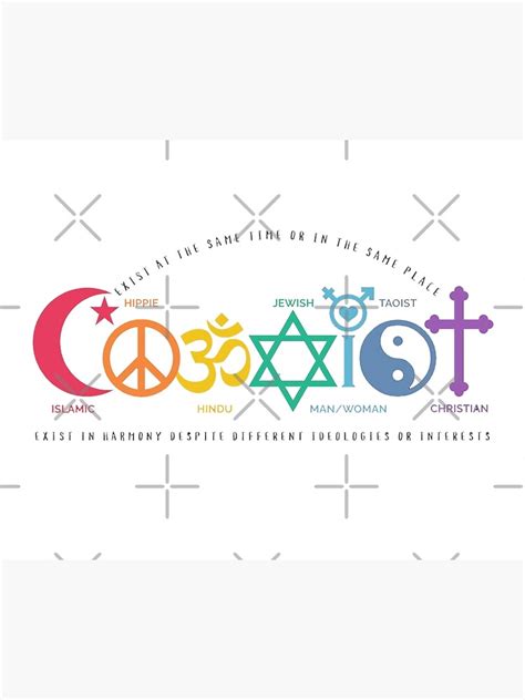 "Coexist Symbol rainbow" Poster for Sale by Inked-Attire | Redbubble