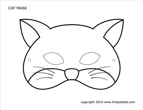 Cat Masks | Free Printable Templates & Coloring Pages | FirstPalette.com