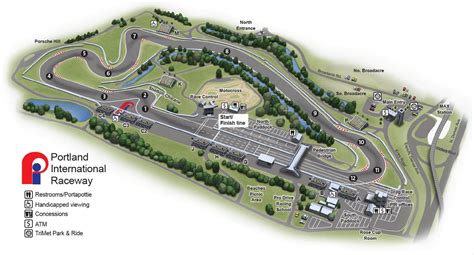 Portland International Raceway Map | MOTOSPORTS TRAVEL