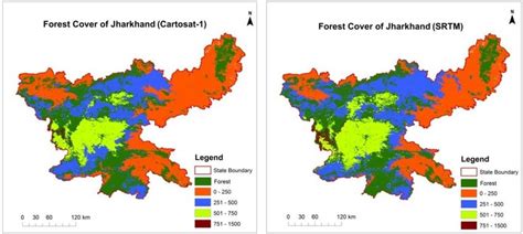 Forest Cover Maps of Jharkhand using Cartosat-1 and SRTM DEM ...