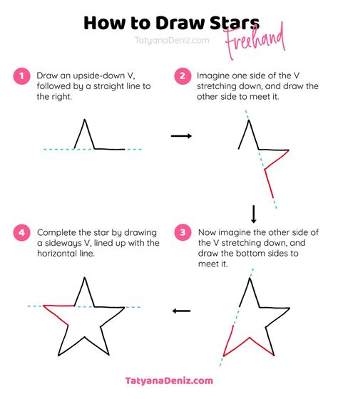 How to draw a star freehand | Drawing stars, Easy doodles drawings ...