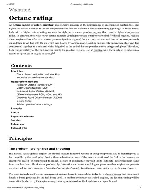 Octane rating - Wikipedia