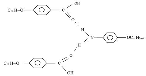 Molecular structure of dodecylaniline and alkoxy benzole acid ...